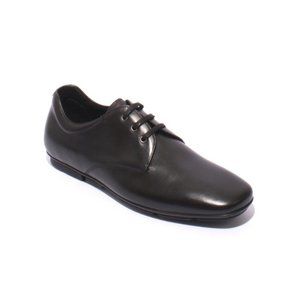 ROBERTO SERPENTINI 24200 Black Leather Lace-Up Shoes
